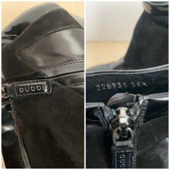 Authentic GUCCI Suede Leather Ankle Boots Sz 36.5 - Picture 10 of 12